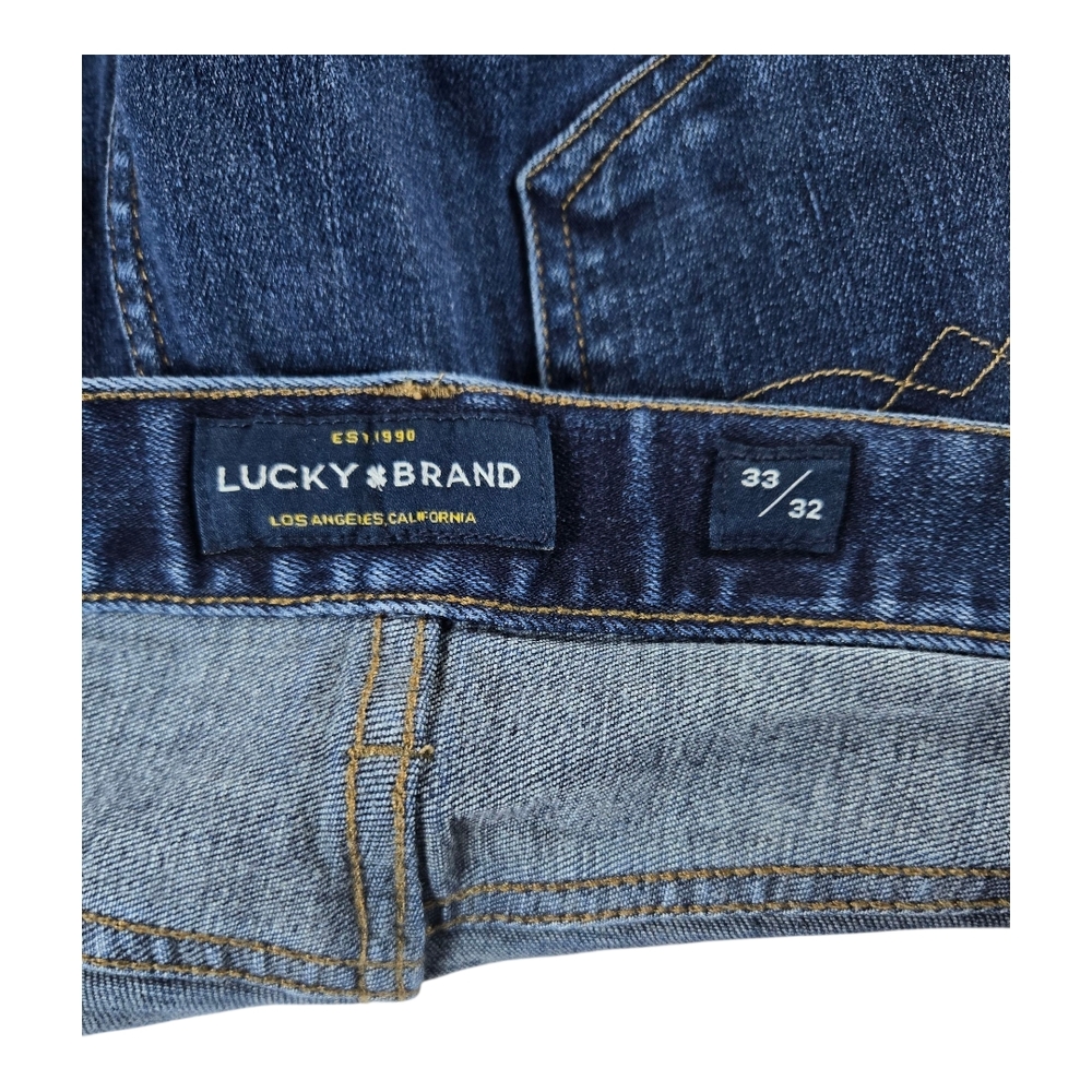 Men's Luxky Brand 121 Slim Blue Jeans - Picture 5 of 11